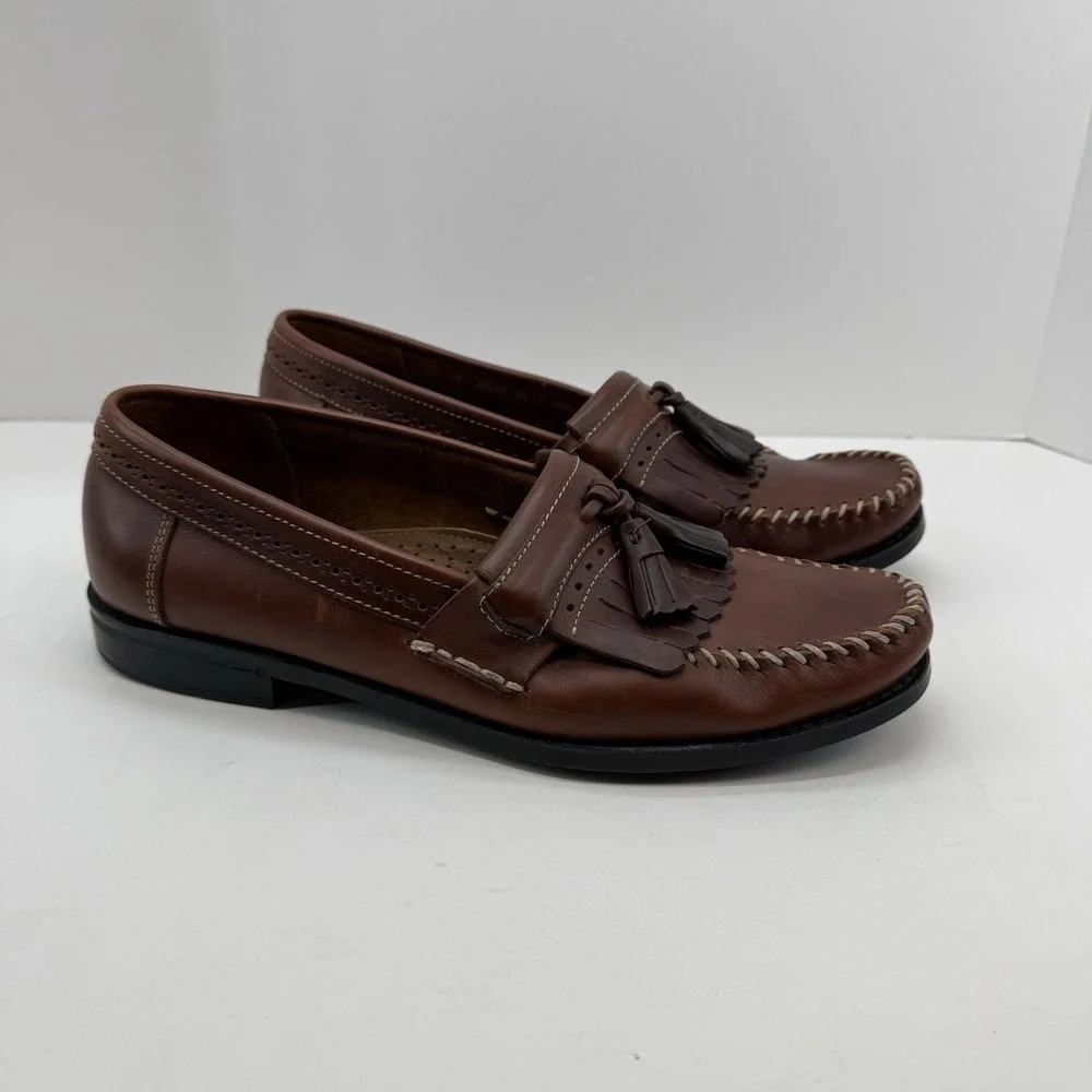 GH Bass Michael Kiltie Tassel WEEJUNS‎ Loafer Mens 10 Brown Preppy Business